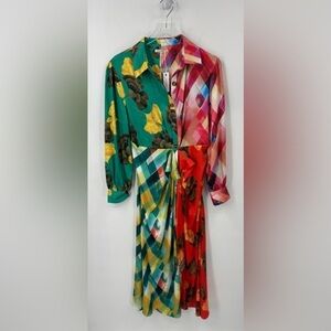 Stitchdrop Multicolor Midi Dress Medium B807